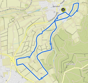 Berndofer Volkslauf 10 Kilometer Strecke