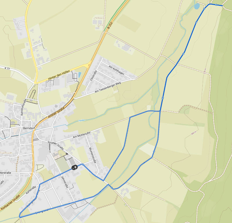 5- & 10-Kilometer Strecke beim Berndorfer Volkslauf